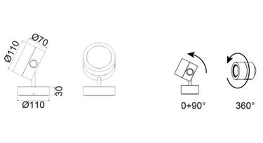 Glam Big Led 13.5W 24V 3000°K 38°